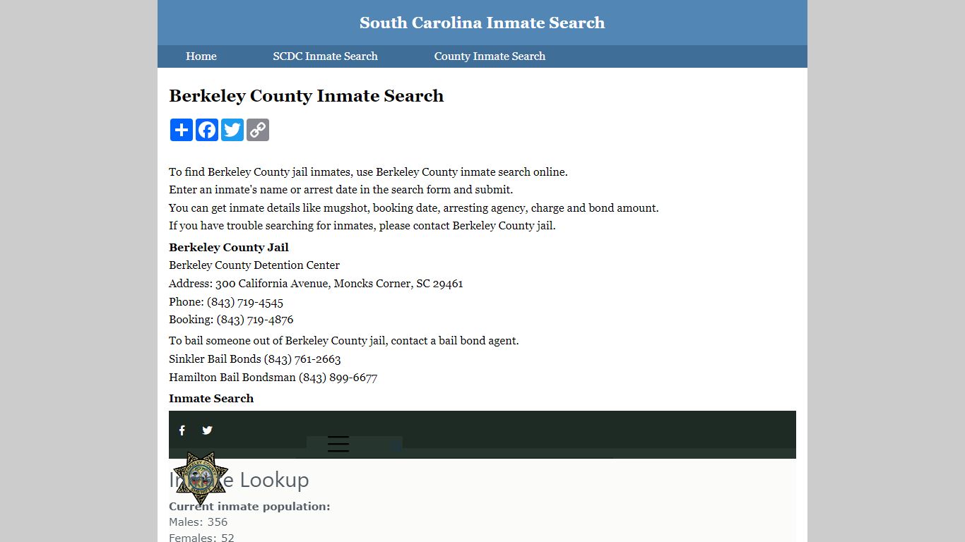 Berkeley County Inmate Search